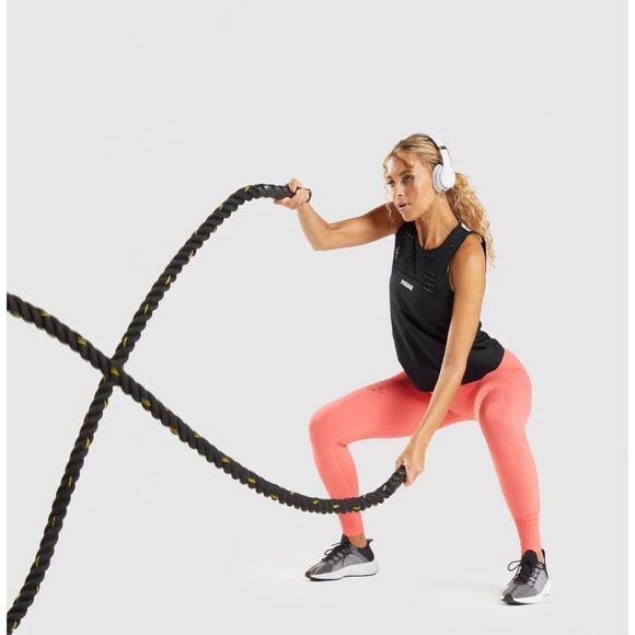 Gymshark TankโTop Womens Size Small Black Lasercut Athletic Activewear Gym - Picture 11 of 12